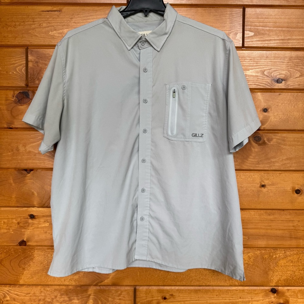 Gillz Men's Gray Short Sleeve Golf Collar Polo Shirt